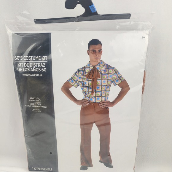 60s Men's Costume Kit L/XL Retro Mod Man Suit Yourself Halloween Groovy - Picture 1 of 5